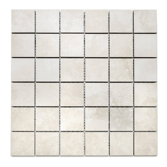 The Tile Life Nimbus Crema Matte Porcelain Mosaic Floor & Wall Tile, 4 x 4 in, 1-Piece Sample