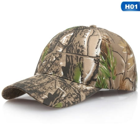 KABOER Men Women Outdoor Hunting Camouflage Baseball Cap Tactical Fishing Camo Peaked Cap Hiking Snapback Hat Casquette
