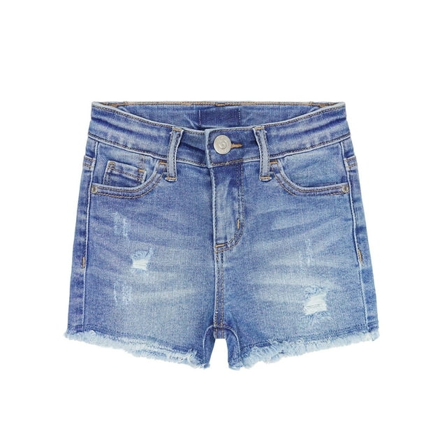 KIDSCOOL SPACE Big Girls Boys Jeans Shorts,Ripped Frayed Raw Hem Simple Design Cute Summer Denim Pants,Blue,9-10 Years