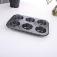 thumbnail image 4 of Capacidad para moldes para muffins de acero al carbono antiadherentes, 12 tazas, gris, Navidad, cumpleaños, 4 of 4