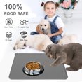 thumbnail image 4 of Rirool Silicone Dog Cat Bowl Mat - 18.5" x 11.5" - Non-Slip Waterproof Pet Feeding Mat - Black - Gray, 4 of 7
