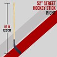 thumbnail image 2 of PRISP Street Hockey Stick with Wood Shaft and Fused Plastic Blade - 52" Right Handed - Made in Canada, 2 of 6