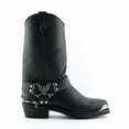 thumbnail image 2 of Grinders Mens Black Cowboy Biker Boots- Eagle Hi, 2 of 6