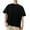 Black, variant on Mens Cotton T-Shirts Qiggri Men's Vintage Solid Color Gradient Casual Short Sleeved Round Neck Shirts Summer Tops