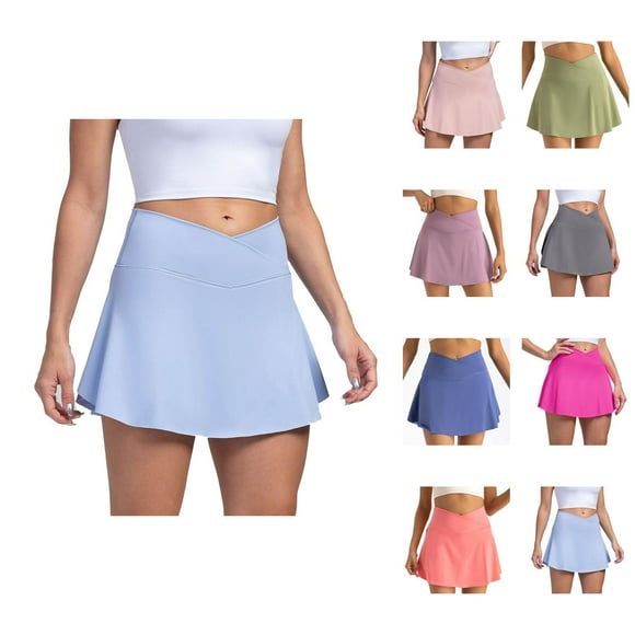 Womens Skorts High Waisted Athletic Golf Tennis Skirts with Inner Shorts and Pockets Skorts for Woman