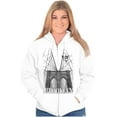 thumbnail image 3 of New York Brooklyn Bridge Sketch Zip Up Hoodie Men's Women's Brisco Brands X, 3 of 5
