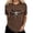 Brown, variant on Active Tops Women Back To The Gypsy That I Was Graphic Tee For Daily Wear From Rock Band Music Top Brown S