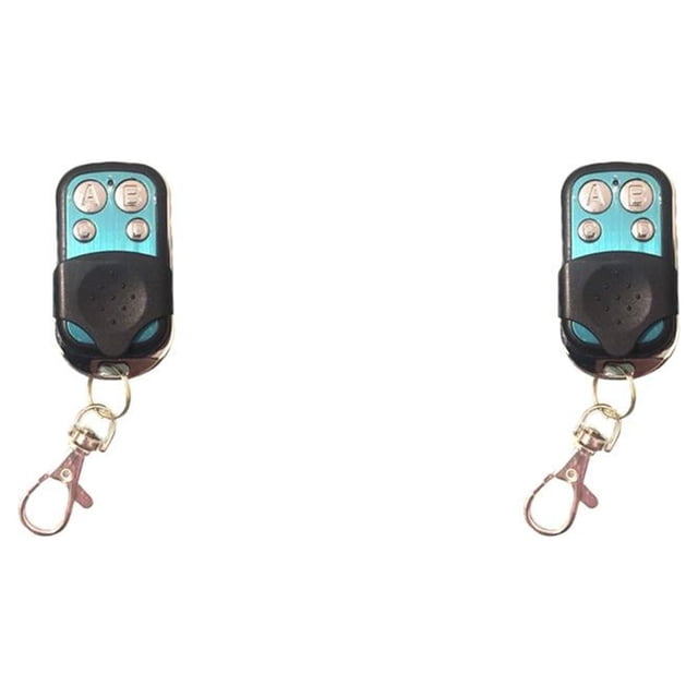Maytalsory Remote Control Transmitters Light Controller 4 Electric Gate Opener Door Key Man-carried Controlling Silver Black 2Set