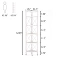thumbnail image 7 of TribeSigns 5 Tiers Corner Shelf Bookshelf, Modern Small Corner Bookcase Plant Stand, White, 7 of 7