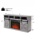 thumbnail image 3 of Aukfa Farmhouse Sliding Barn Door TV Stand for TVs Up to 65",Storage Cabinet Table,Gray, 3 of 8