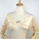 thumbnail image 3 of PinkWedding chal de gasa nupcial con lazo Clip malla encogimiento de hombros Bolero señora elegante fiesta, 3 of 5