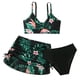 thumbnail image 1 of Odeerbi Conjunto de Traje de Baño de 3 Piezas Para Niñas de 6-14 Años Conjunto de Bikini de Impresión Floral de Verano Con Cubiertas de Sarong Traje de Baño Lindo, 1 of 6
