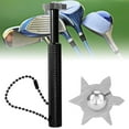 Black Golf Club Groove Sharpener with Hanging Rope Hole Precision