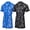 2Pack:Blue+Dark Gray, variant on TANBOM Men's Floral Lace Short Sleeve Open Front Belted Kimono Sleepwear Robe, Blue, 1-Pack, M