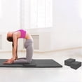 thumbnail image 4 of BalanceFrom 71x24x1 Inches Extra Thick Yoga Mat with Knee Pad and 2 Blocks, Gray, 4 of 11