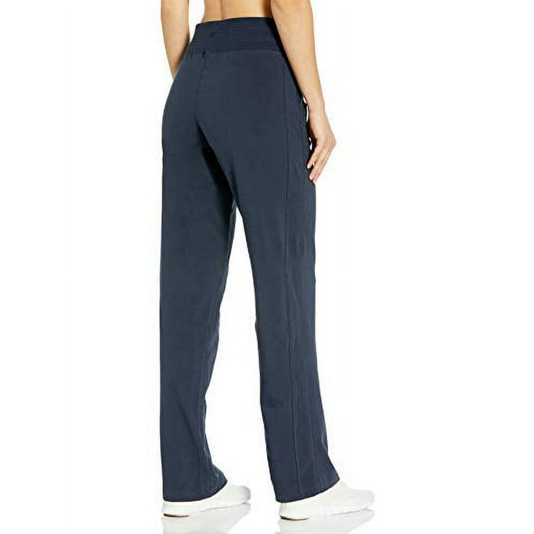 Danskin Women's Drawcord Athletic Pant, Midnight Navy, XL 