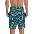 thumbnail image 3 of Kdxio Modern Excavator Print Mens Sleep Shorts Bottoms Soft Comfy Pajama Wear Pants with Drawstring Pockets, 3 of 7