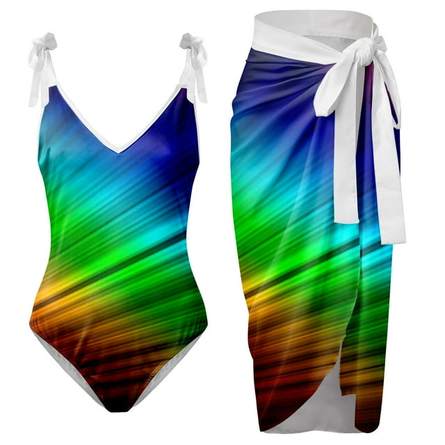 Aayomet Maillot de Bain Femme Col Montant Fermeture Éclair Manches Courtes, Vert L