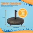 thumbnail image 4 of Island Umbrella 50-lb Bronze All-Weather Outdoor Round Resin Umbrella Base with Wheels, 4 of 7