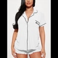 thumbnail image 4 of Conjuntos de Pijama para Mujer, Pijamas Suaves de Corta con Botones, Conjuntos de Pijama de Verano L, 4 of 10