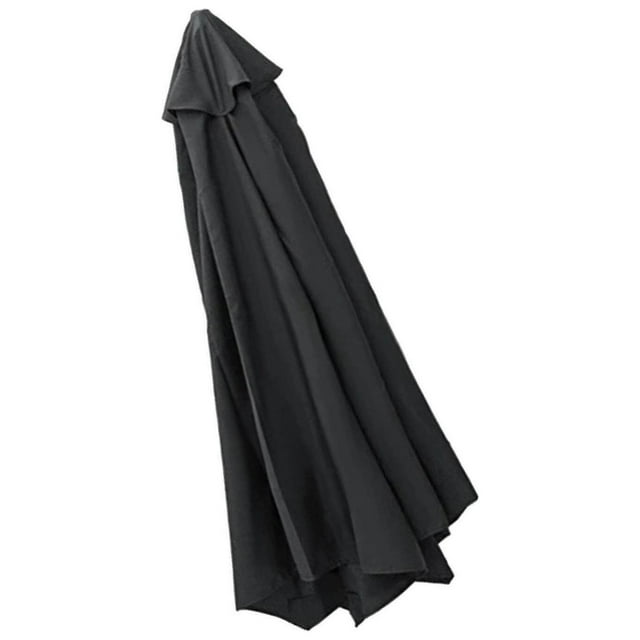 Fabric Parasol Canopy Cover Garden Cover Outdoor Parasol Canopy Umbrella Covers 2.7meter 8 Rib Black