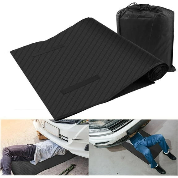 Rolling Creeper Mat, Under Car Repair Mat, 60x28 Inch Portable Creeper Rolling Pad with Storage Bag, Foldable Mechanics Mat for Low Clearance, Auto Repairing Tool for Working On The Ground