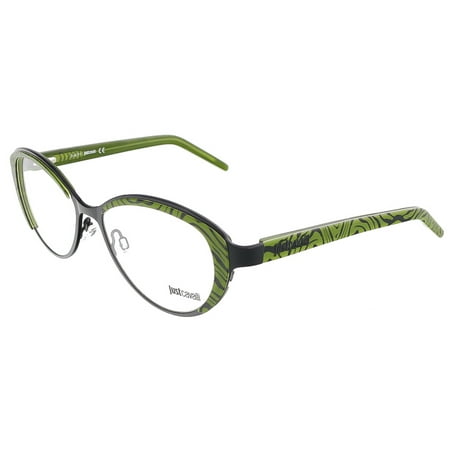Just Cavalli JC 463 005 Green Animal Print Oval Metal Optical Frame