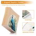 thumbnail image 4 of Peacock in Blue Acrylic Napkin Holder Clear Paper Tissue Dispenser Kitchen Dining Room Bathroom Party Hotel, 4 of 8