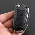 thumbnail image 4 of 3 Buttons Carbon Fiber Car Key Cover Chain Remote Flip Fob For Audi (A1-A8 Q3 Q5 S4 R8) Accessories, 4 of 12