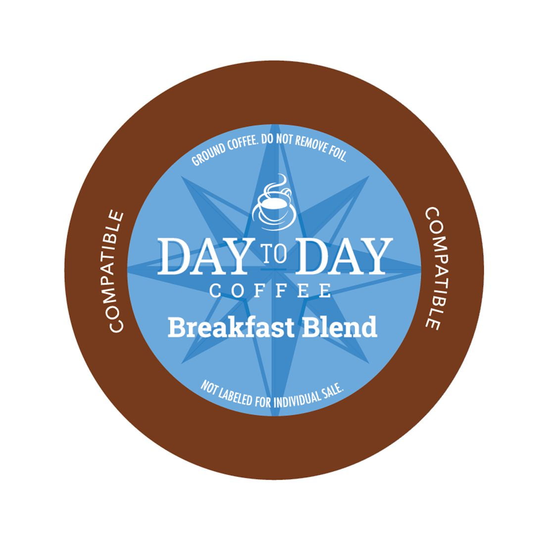 Day To Day Breakfast Blend Single Serve Coffee Cups, Fits Keurig K Cup Brewers, 36 Coffee Pods