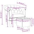 thumbnail image 4 of vidaXL Tub Chair with Footstool Gold Faux Leather, 4 of 5