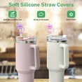 thumbnail image 3 of Flower Straw Cover Cap for Stanley Cup Silicone Straw Topper Compatible with 30 and 40 Oz Tumbler with Handle,Straw Tip Covers 10 mm 0.4 in for Straw Tip Covers, 3 of 6