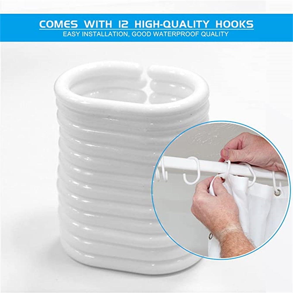 Kepooman Heavy Duty Waterproof Shower Curtain Liner, Bathroom Shower Curtain Liner, 72" W x 72" H, Frosted, White Kepooman Heavy Duty Waterproof Shower Curtain Liner, Bathroom Shower Curtain Liner, 72" W x 72" H, Frosted, White