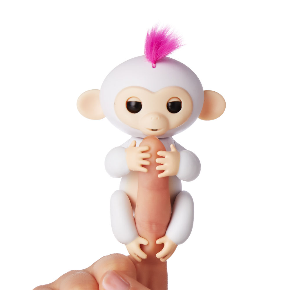 Fingerlings - Interactive Baby Monkey - Sophie (White with Pink Hair) By WowWee - image 3 of 9