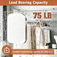 thumbnail image 4 of Mxdfafa Silver Heavy Duty Tension Curtain Rod, 43-63in No Drill Rustproof Carbon Steel Adjustable Rod for Bathroom, Closet, Balcony & Room Divider, 4 of 8