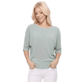 thumbnail image 2 of Yemak Women's Casual Dolman Half Sleeve Lightweight Knit Pullover Top Jade-L-BD, 2 of 4