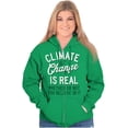 thumbnail image 3 of Climate Change Go Green Earth Day Zip Up Hoodie Men's Women's Brisco Brands M, 3 of 6