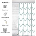 thumbnail image 2 of Chevron Stripe Shower Curtain for Bathroom Shower Curtain Set with 12 Hooks Waterproof Fabric Bath Curtain for Bathtub Restroom Decor, 72 X 72 in, 2 of 6