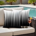 thumbnail image 6 of Outdoor Waterproof Pillow Covers White Black Striped Line Decorative Throw Pillow Protectors,Pillowcase Cushion Cases for Patio Sofa Garden Couch,16x16in,Pack of 2, 6 of 14