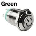 thumbnail image 1 of 12mm Metal Push Button Switch Power Button Waterproof Flat LED Light 12V-24V, 1 of 11