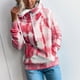 thumbnail image 1 of Puntoco Mujeres Tie-Dyed Print Manga Larga Bolsillo Suelto Sudadera Capucha Pullover top Puntoco Puntoco-388, 1 of 6
