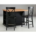 thumbnail image 4 of Homestyles Nantucket Wood 3 Piece Kitchen Island Set in Black, 4 of 12