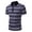 Blue, variant on Mens Short Sleeve Polo Shirts Summer Casual Striped Graphic Tees Pullover Performance Collared Moisture Wicking Slim Fit Tops