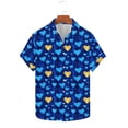 thumbnail image 2 of Blusa y camisa de manga corta con cuello vuelto Camisa de manga corta estampada para hombre Tops casuales con cuello vuelto Camisa Blusa Tops para hombre, 2 of 5