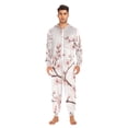 thumbnail image 3 of Cherry Flowers Blossom Adult Unisex Onesie Pajamas Slim Fit One Piece Suit Pjs Sleepwear Pajama Jumpsuit, 3 of 8