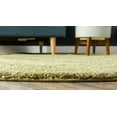 Unique Loom Calabasas Solo Rug Light Green 6' 1" Round Solid Comfort