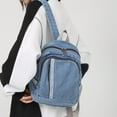 thumbnail image 3 of AOOOWER for Creative Blue Jean Backpack Denim Daypack Travel Rucksack Double Shoulder Schoolbag for Friend Birthday Daily Wear, 3 of 18