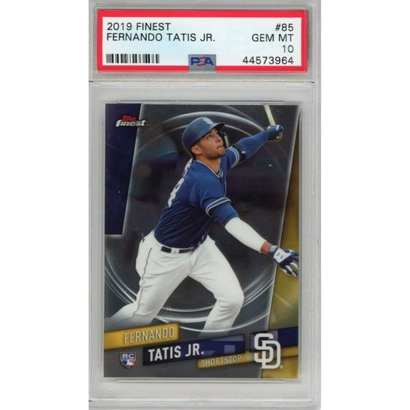 Graded 2019 Topps Finest Fernando Tatis Jr. #85 Rookie RC Baseball Card PSA 10 Gem Mint