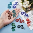 thumbnail image 3 of 10 colgantes de serpiente de cristal soplado con forma de serpiente. Adorables colgantes de animales de cristal, grandes y con forma de dibujos animados, con orificio de 12 mm., 3 of 7