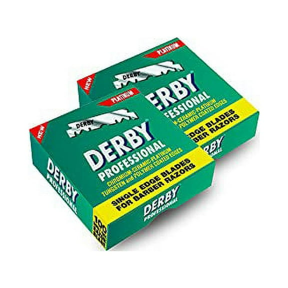 Derby Professional Single Edge .. Razor Blades, 100 Count .. (Pack of 2)